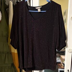 H&M Black Sparkle Blouse
